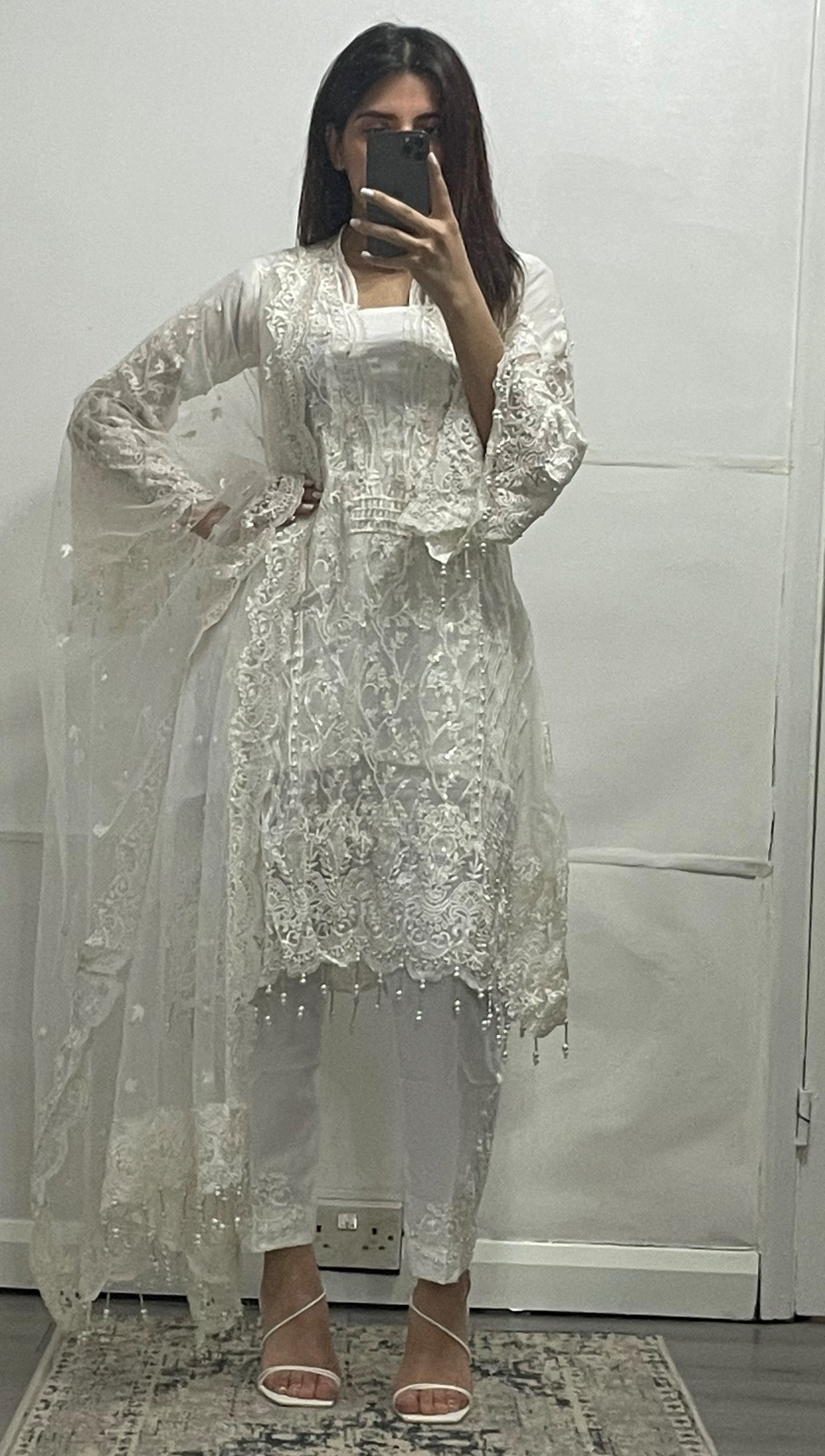 White net dress hot sale designs pakistani